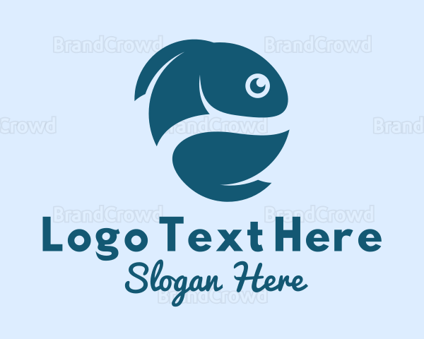 Blue Pet Fish Logo