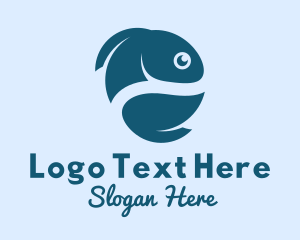 Fishing Club - Blue Pet Fish logo design