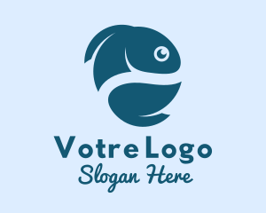 Blue Pet Fish  Logo