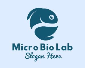 Blue Pet Fish  logo design