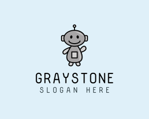 Gray - Gray Toy Robot logo design
