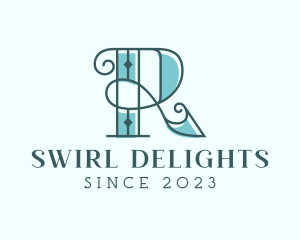 Swirl - Retro Swirl Diamond logo design