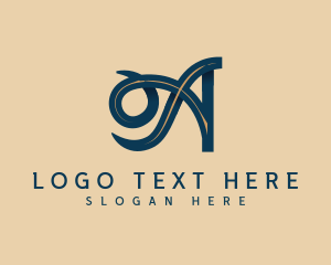 Stylish Brand Letter A logo design