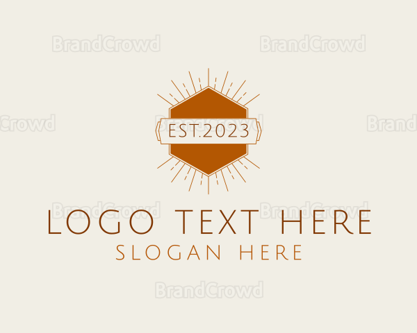 Retro Hexagon Antique Logo