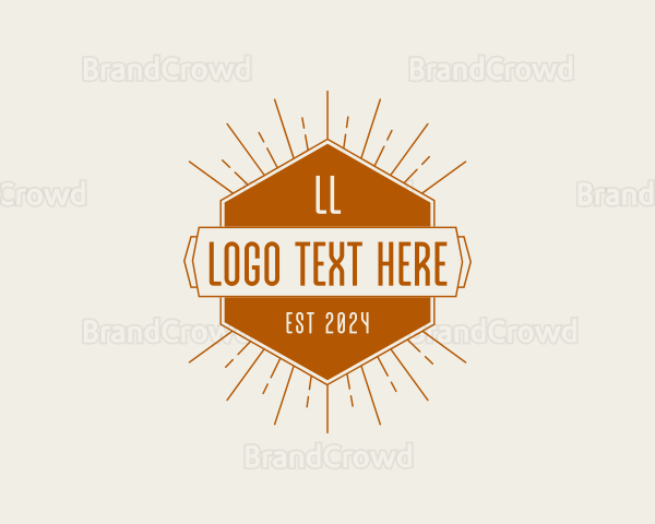 Retro Hexagon Antique Logo