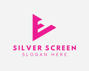 Vlogger - Media Play Button Letter E logo design