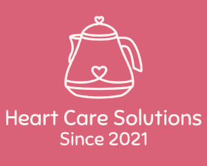 Heart Kettle Monoline logo design