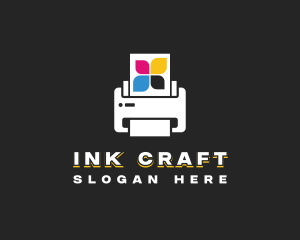 Printer Copier Ink logo design