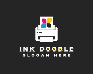 Printer Copier Ink logo design