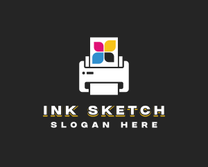 Printer Copier Ink logo design