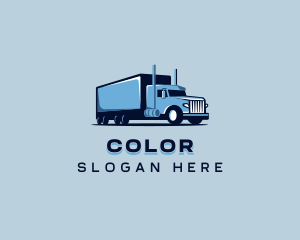 Flatbed - Cargo Truck Logistics logo design