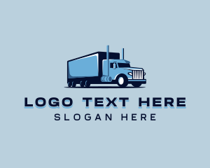 Cargo Truck Logistics Logo