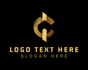 Forex - Gold House Banking Letter C logo design