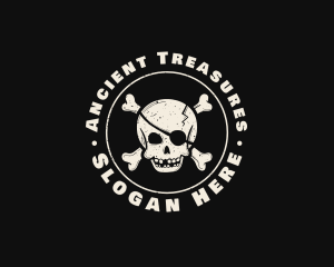 Pirate Skull Jolly Roger Logo