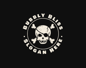 Pirate Skull Jolly Roger logo design