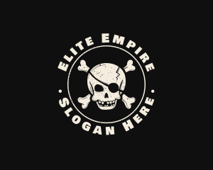 Pirate Skull Jolly Roger logo design