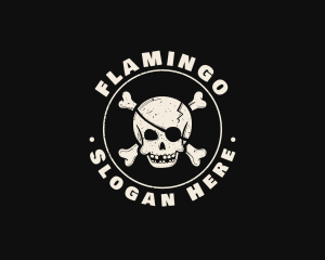 Horror - Pirate Skull Jolly Roger logo design