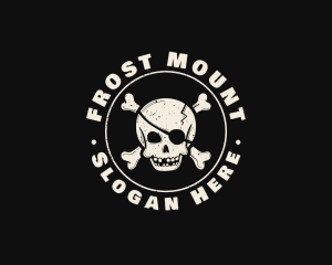 Pirate Skull Jolly Roger logo design