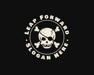 Pirate Skull Jolly Roger logo design