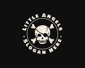 Pirate Skull Jolly Roger logo design