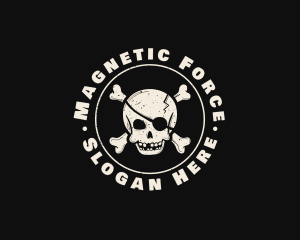 Pirate Skull Jolly Roger logo design