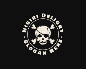 Pirate Skull Jolly Roger logo design