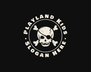 Pirate Skull Jolly Roger logo design