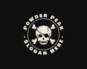 Pirate Skull Jolly Roger logo design