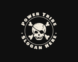 Gang - Pirate Skull Jolly Roger logo design