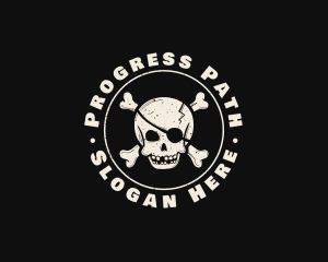 Pirate Skull Jolly Roger logo design