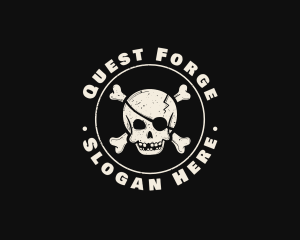 Rpg - Pirate Skull Jolly Roger logo design