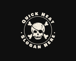 Pirate Skull Jolly Roger logo design