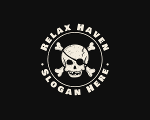 Pirate Skull Jolly Roger logo design