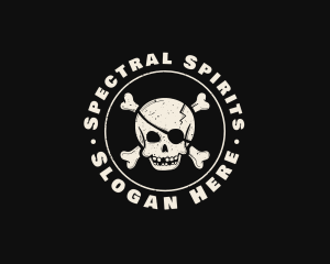 Pirate Skull Jolly Roger logo design