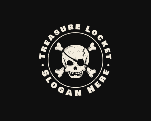 Pirate Skull Jolly Roger logo design