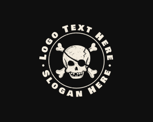 Pirate Skull Jolly Roger Logo