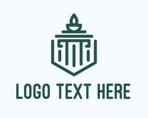 Government - Pillar Torch Cauldron logo design