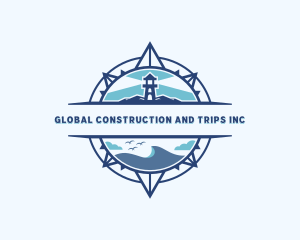 Lighthouse Travel Compass Logo