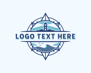 Lighthouse Travel Compass Logo