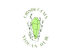 Green Crystal Jewelry logo design