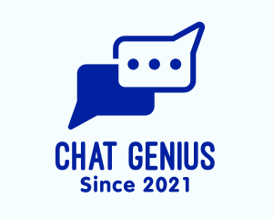 Blue Chat Messaging logo design