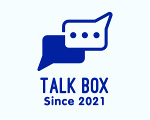 Conversation - Blue Chat Messaging logo design