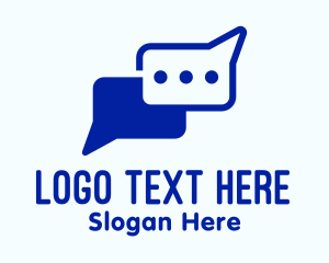 Blue Chat Messaging Logo