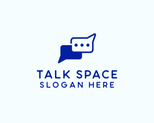 Conversation - Blue Chat Messaging logo design