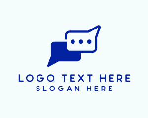 Messaging - Blue Chat Messaging logo design