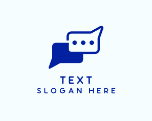 Blue Chat Messaging logo design