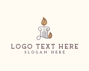 Decor - Pillar Candle Decor logo design