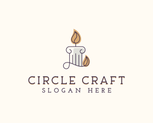 Pillar Candle Decor logo design