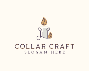 Pillar Candle Decor logo design