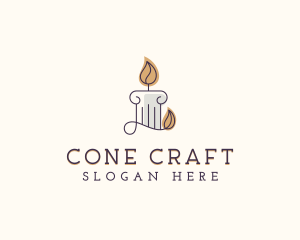 Pillar Candle Decor logo design